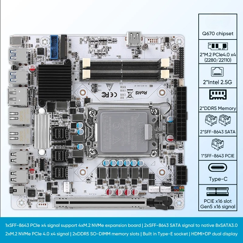 12/13/14th Gen Nas Motherboard – Lga 1700 Ddr5 Itx Motherboard Bewertung und Preis